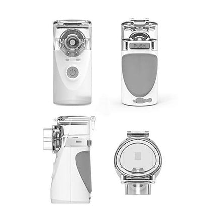 Set of white and gray electronic devices on a white background