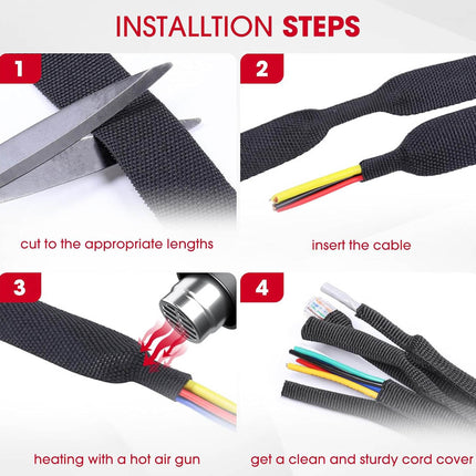 Heat Shrink Wire Loom Braided Cable Sleeves | NZ Sale