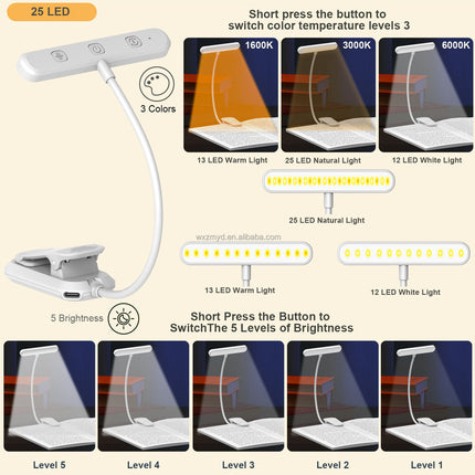 Rechargeable LED Reading Light | NZ Sale