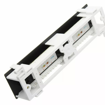 12 Port Cat6 Ethernet Patch Panel RJ45 Keystone Jack Network