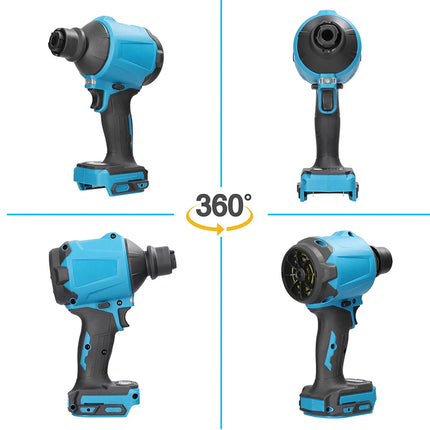 Cordless Electric Air Duster Vacuum Blower Inflator 3 in 1 | 50000RPM Portable Dust Cleaner with Battery Charger LED Light 6 Nozzles