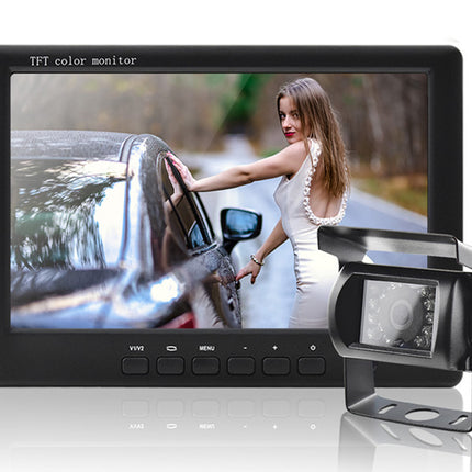 TFT color monitor with a camera on a white background