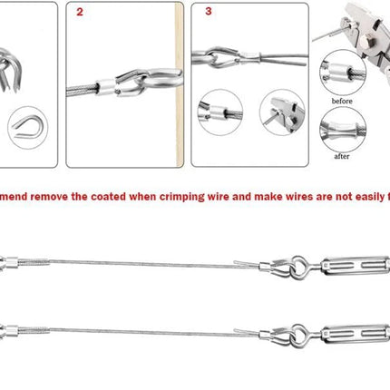 50M Stainless Steel Wire Rope Cable Kit