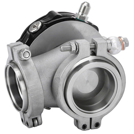 Metal valve component on a white background