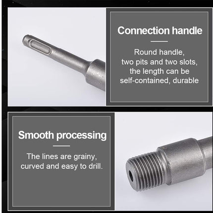 11 Piece Hole Saw Drill Bit Set for Brick Concrete Walls M22 SDS Plus SDS Max | Heavy Duty Wall Hole Opener Kit 30-100mm