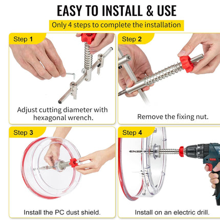 Step-by-step guide on how to install a PC dust shield with images of hands performing each step.