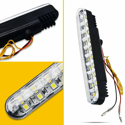 Car LED Daytime Running Light Bar Fog DRL light + Turn Signal