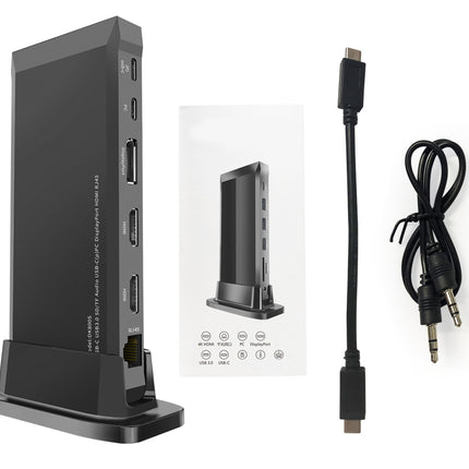 13-in-1 USB C Hub Docking Station - For MacBook & Laptops | 4K HDMI, DisplayPort, 100W PD, Ethernet, USB 3.0, SD/TF Reader, Audio Jack