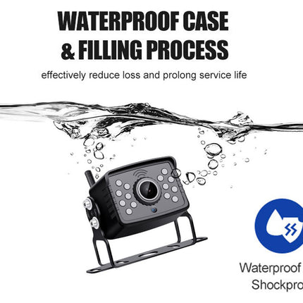 Waterproof case with water splashing around it, emphasizing its waterproof feature.