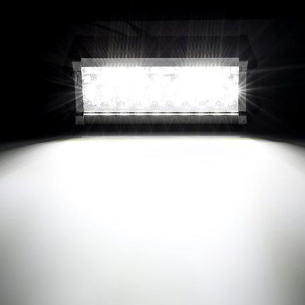 Rectangular light source emitting bright light on a dark background