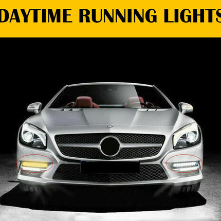 Car LED Daytime Running Light Bar Fog DRL light + Turn Signal