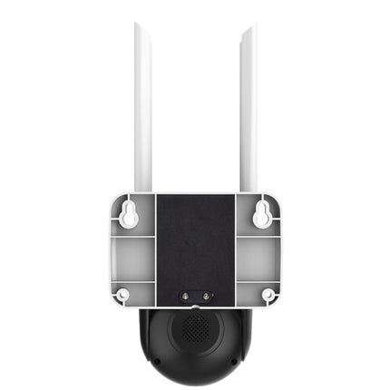 Black and white router with antennas on a white background