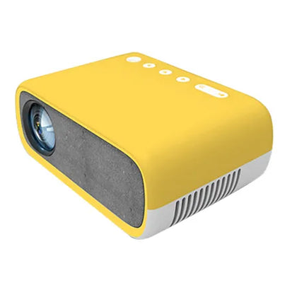 Yellow and gray projector on a white background