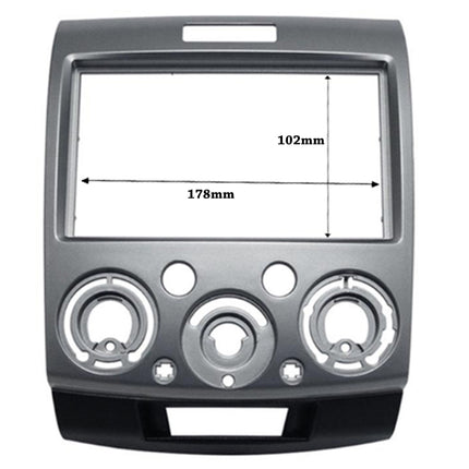 Car dashboard panel with measurement markings on a white background
