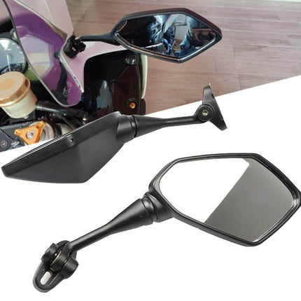 Two motorcycle mirrors on a white background