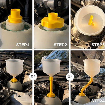 15PCS Car Radiator Coolant Refill Funnel Kit
