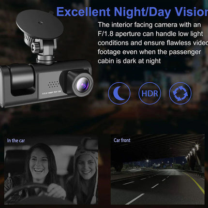 Car interior camera with night vision features and usage scenarios.