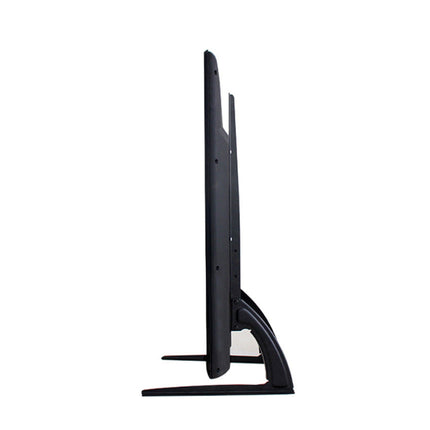 Black computer monitor on a white background