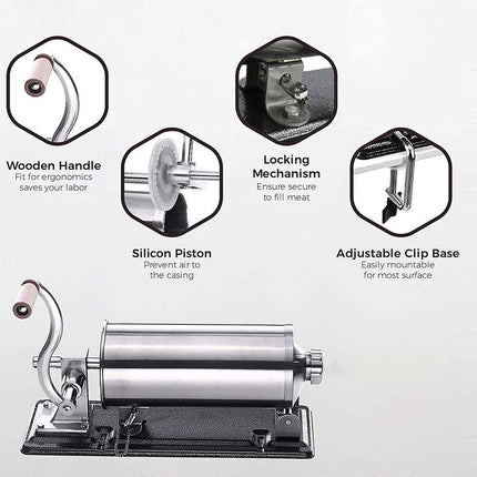 Mechanical device with features highlighted on a white background