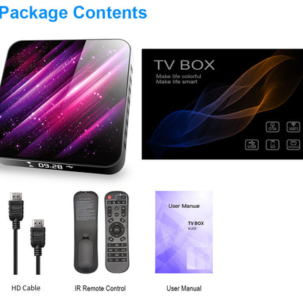 6K Android TV Box - Quad-Core with 2GB RAM & 16GB ROM | Android 10, Dual-Band WiFi 2.4/5G, Bluetooth 5.3, 3D & 4K Support