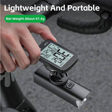 GPS Bike Computer Wireless 5-Star Positioning IP67 Waterproof, 2.4" Anti-Glare LCD, Tracks Speed Altitude Slope and Distance, 700mAh Battery