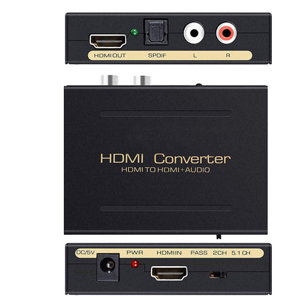 HDMI converter with multiple ports on a white background