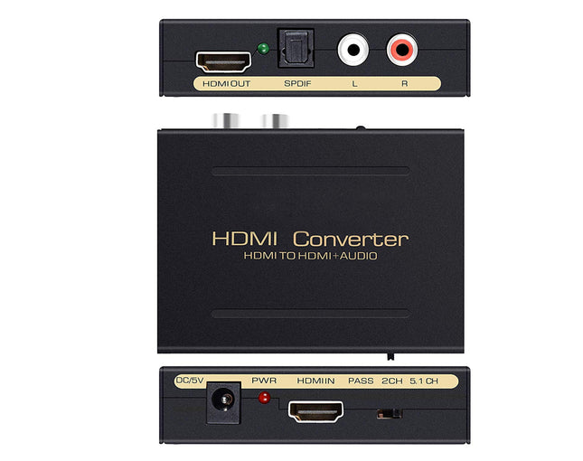 HDMI converter with multiple ports on a white background