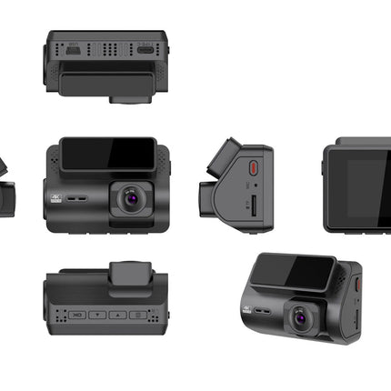 Collection of various black electronic devices on a white background