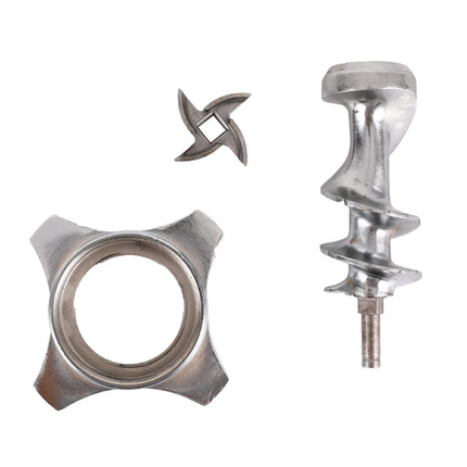 Metallic door knobs on a white background