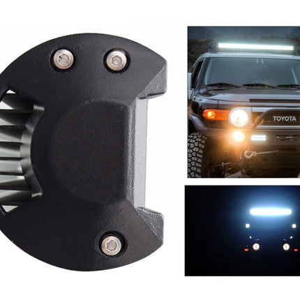 Black LED light bar with a Toyota vehicle in the background