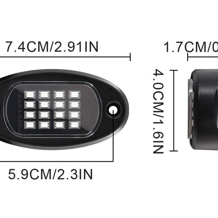 Measurement chart of a small electronic component with dimensions labeled.
