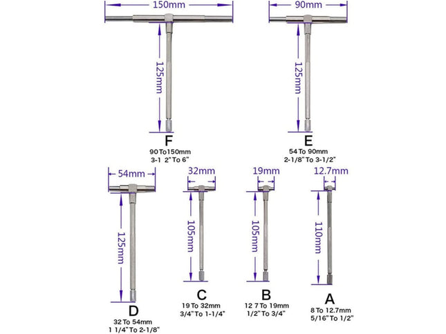 Telescopic Gauge Set 6 Pcs | NZ Sale