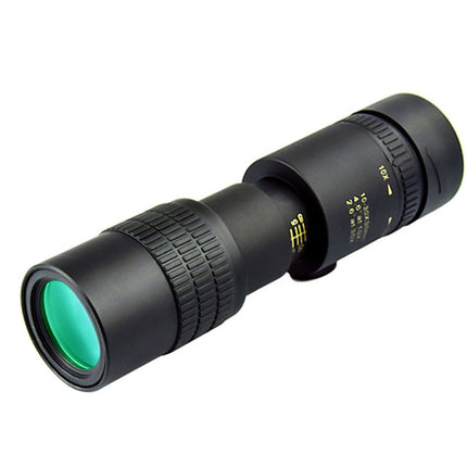 Black monocular telescope on a white background