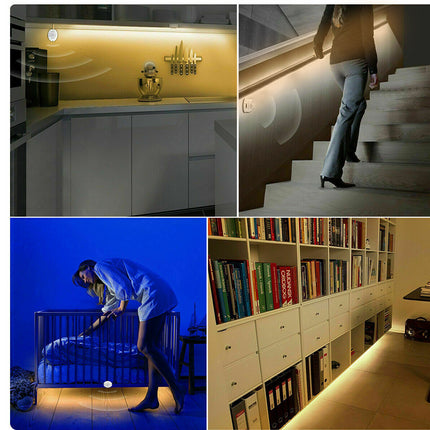 Collage of interior design images including a kitchen, staircase, baby crib, and bookshelf.