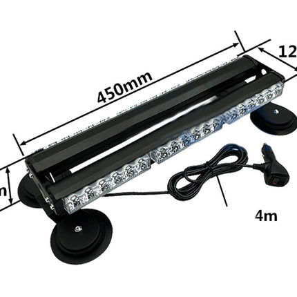 LED light bar with dimensions labeled on a white background
