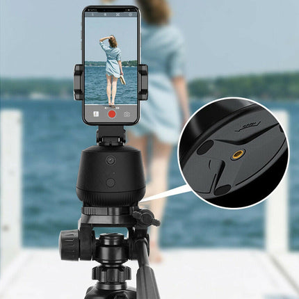 360° AI Tracking Phone Gimbal Hands-Free with Facial Recognition, Gesture Control, No App or Bluetooth Needed, 1.6m Tripod, 2400mAh Battery
