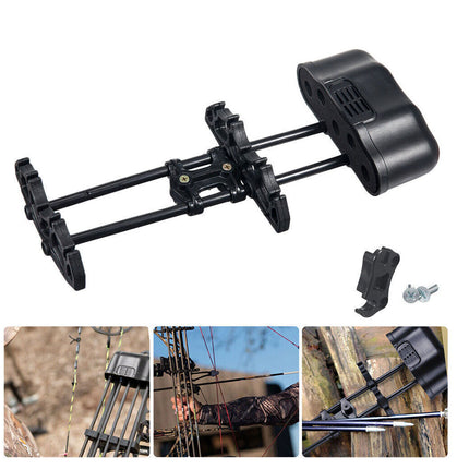 Black bow sight with additional components on a white background