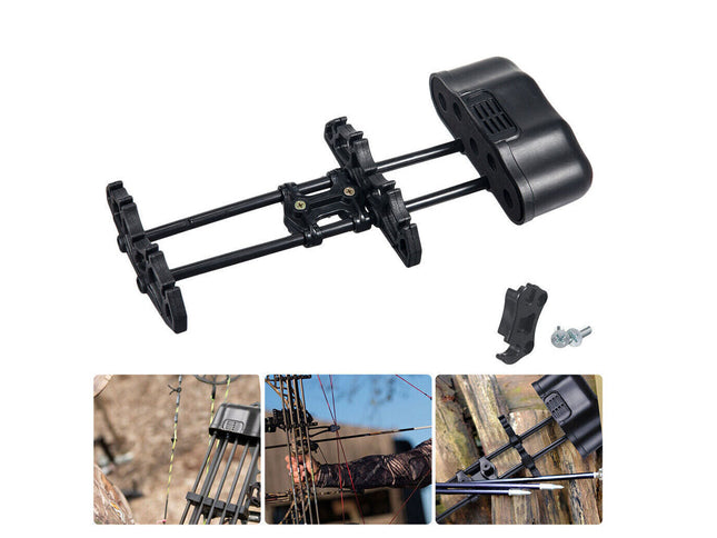 Black bow sight with additional components on a white background