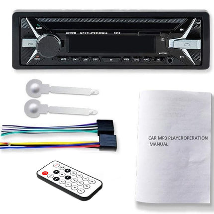 Bluetooth Car Stereo DVD Player - Single DIN Head Unit with AI Voice Assist | CD/VCD, FM Radio, Dual USB, TF & AUX, Remote Control