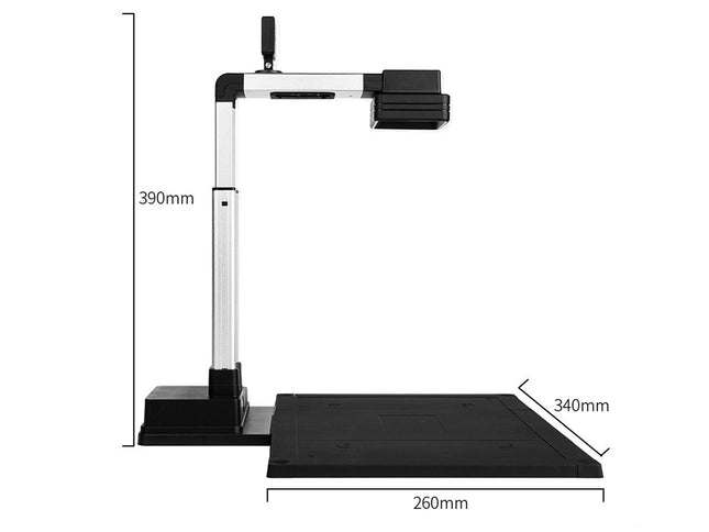 Measurement chart of a mechanical device with dimensions labeled on a white background