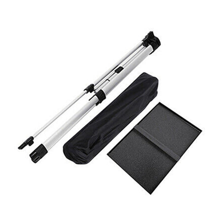 Telescopic stand with carrying case on a white background