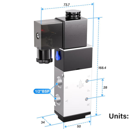 Pneumatic 1/2" Solenoid Valve