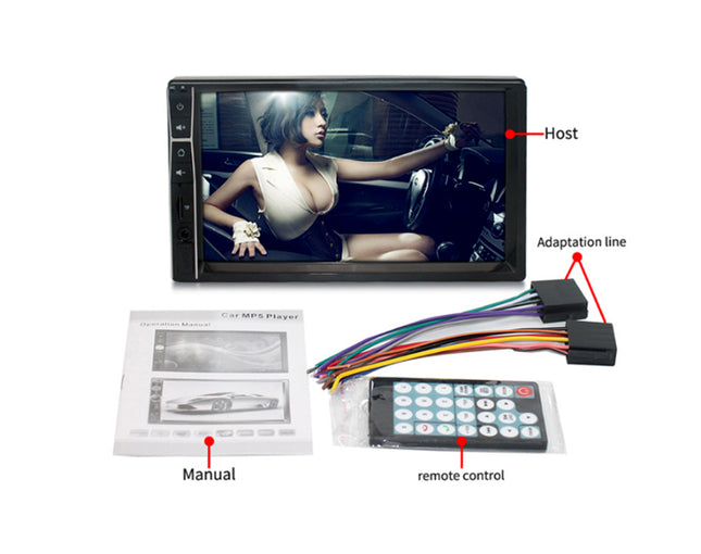 Car Stereo Bluetooth 7" - Touchscreen MP5 Player Radio| 1080P Mirror Link Handsfree USB AUX SD Steering Wheel Control