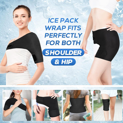 Knee Shoulder Hip Ice Pack Wrap for Hot/Cold Therapy