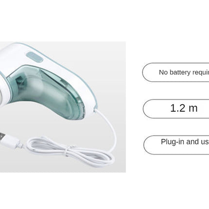 Hair removal device with USB cable on a white background