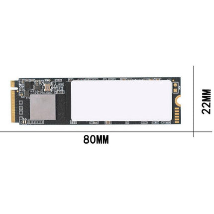 Solid-state drive with dimensions labeled on a white background