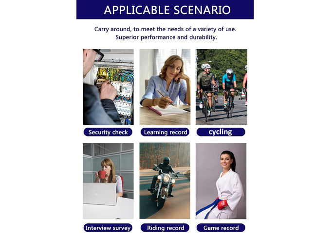 Body Worn Camera 1080P - WiFi Night Vision Waterproof| Rechargeable 150° Wide Angle Audio Loop Recording App Control