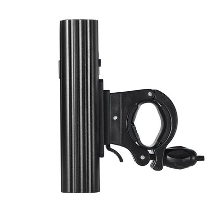 Black bicycle light mount on a white background