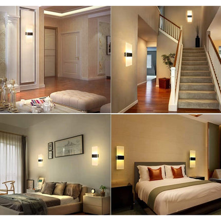 Collage of interior design images including a staircase, living room, and bedroom.