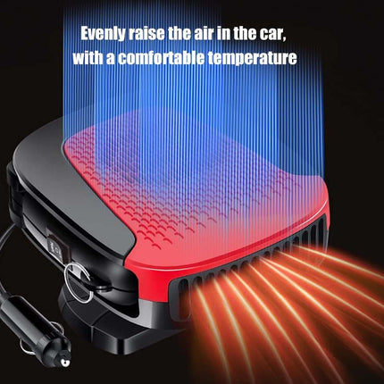 Car air freshener with red and blue lights on a black background